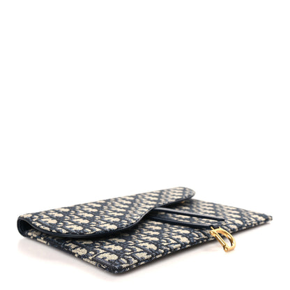 Christian Dior Oblique Saddle Pouch Blue 4 of 11