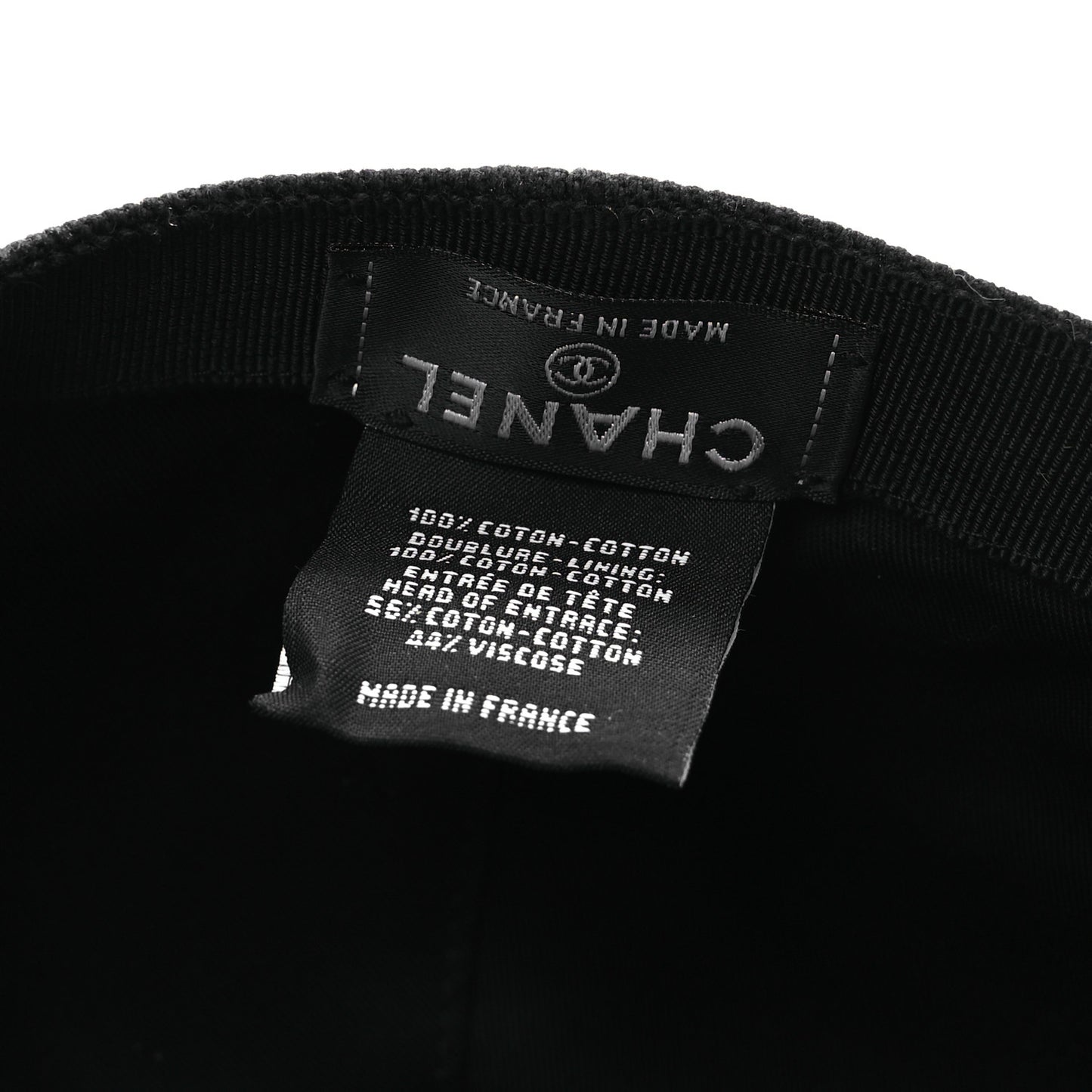 Cotton CC Cap Hat Black White
