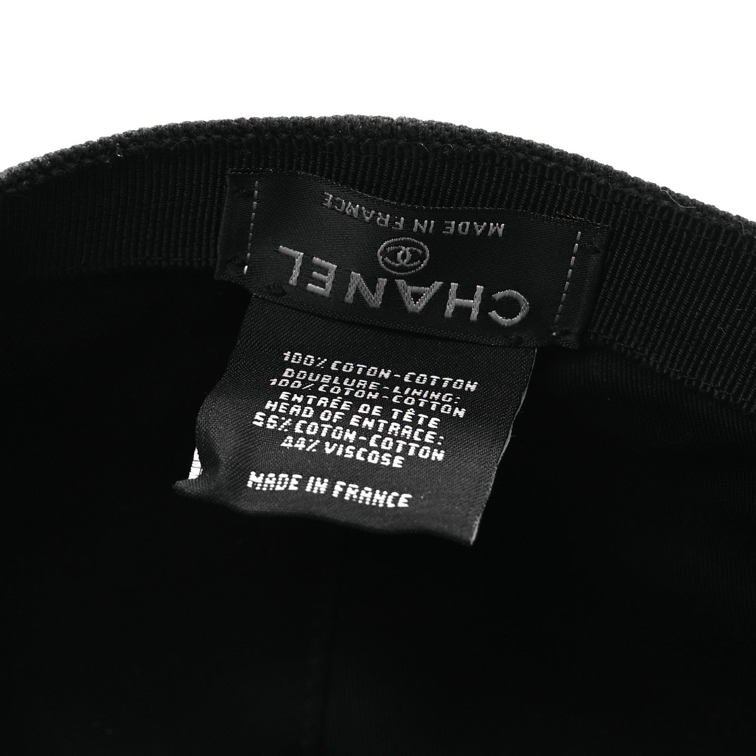 Chanel Cotton CC Cap Hat Black White 8 of 8