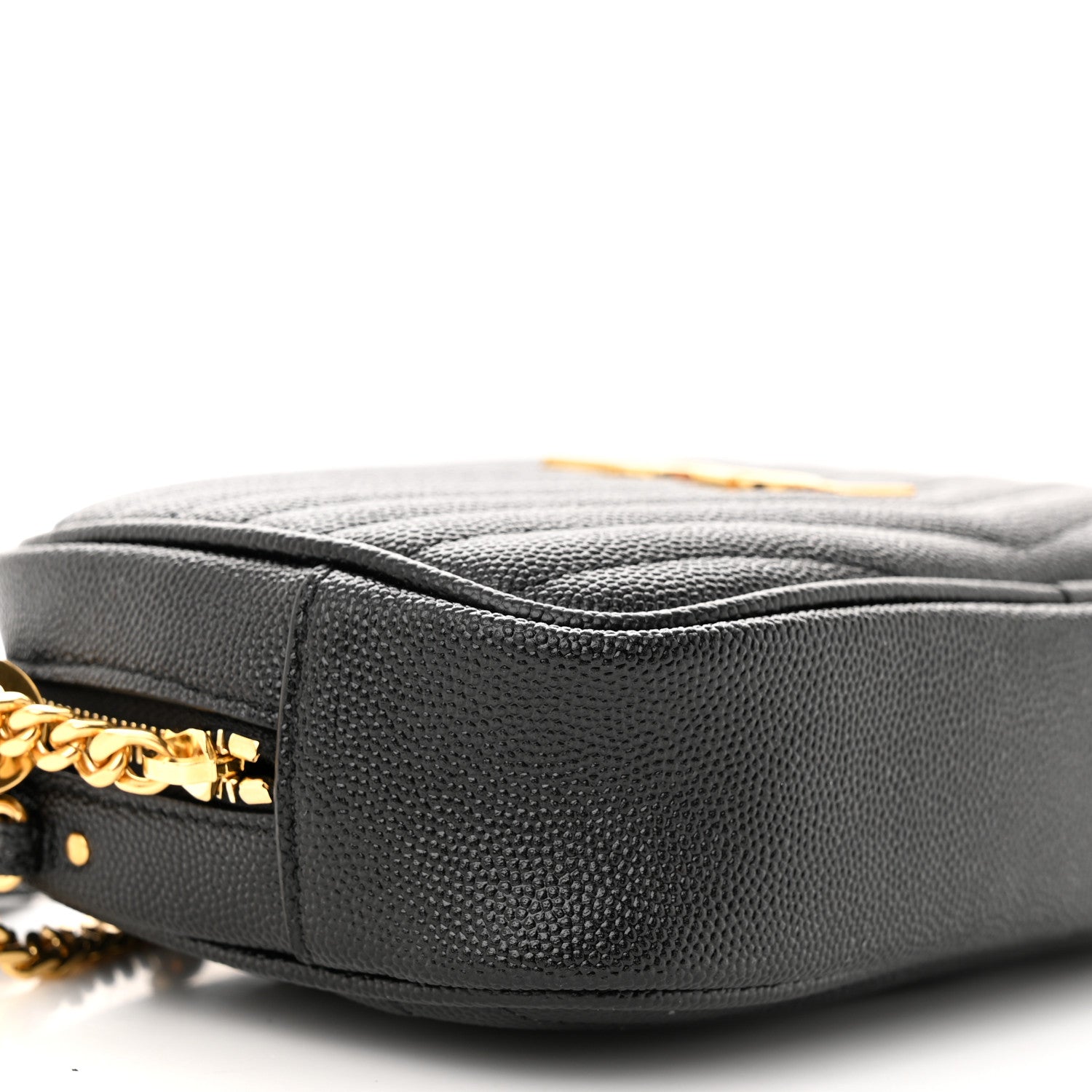 Saint Laurent Grain De Poudre Matelasse Monogram Mini Lou Camera Bag Black 9 of 11