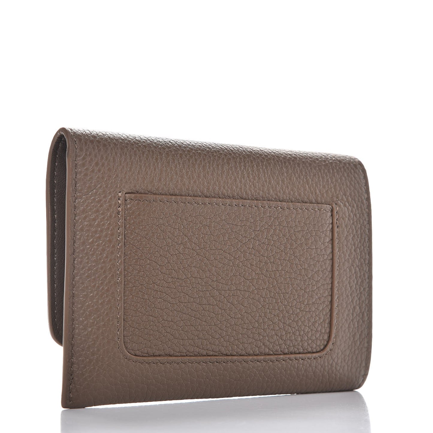 Small Classic Grain Continental Key Coin Pouch Clay