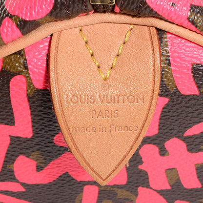 Louis Vuitton Monogram Graffiti Speedy 30 Fuchsia 6 of 7