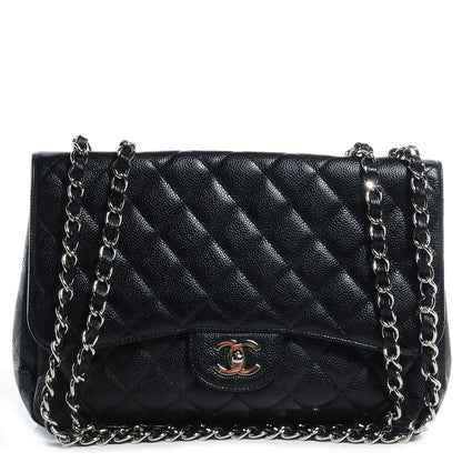 Chanel Caviar Jumbo Single Flap Black 1 of 9