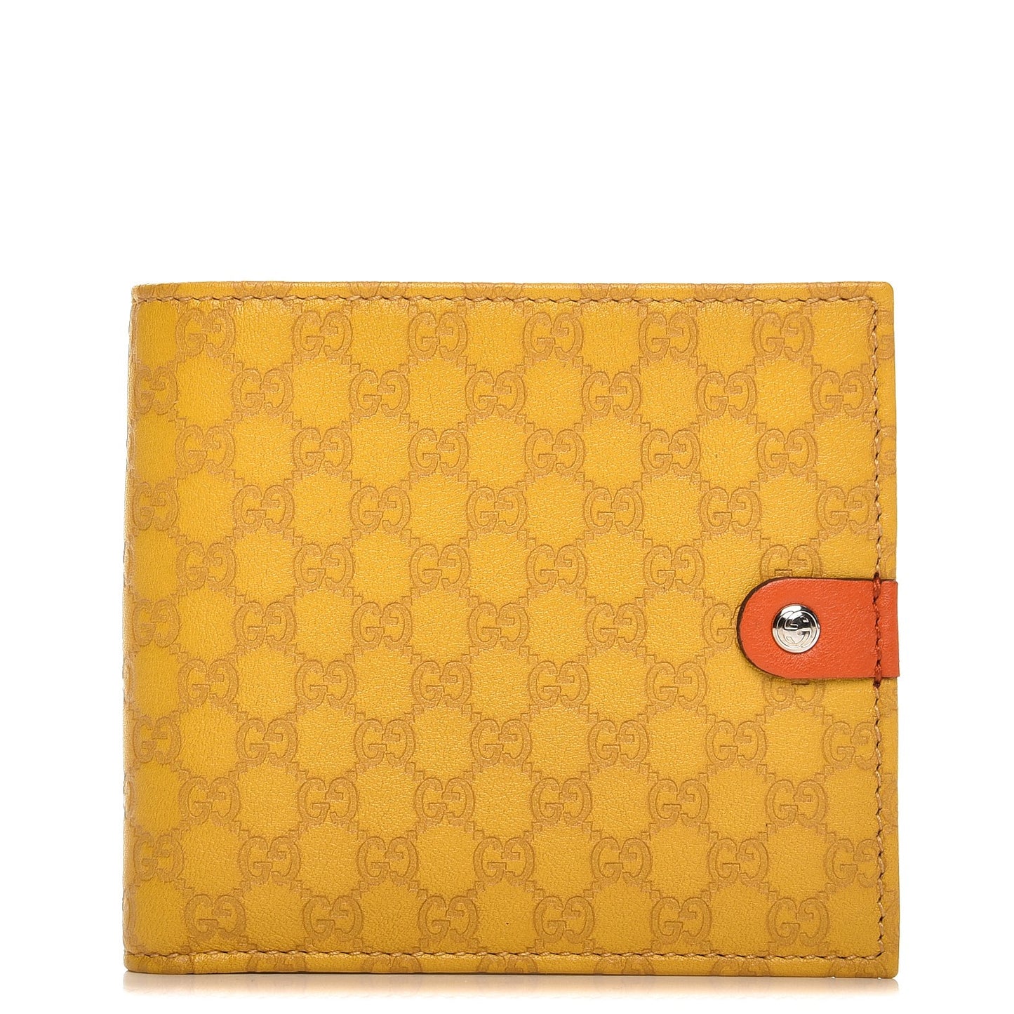 Microguccissima Bi-Fold Wallet Bumblebee Dark Orange Mystic White