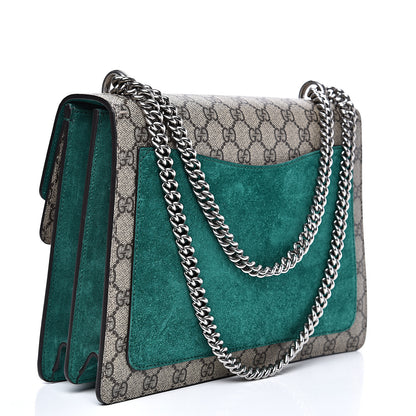 Gucci GG Supreme Monogram Embroidered Medium Dionysus Shoulder Bag Emerald 2 of 11