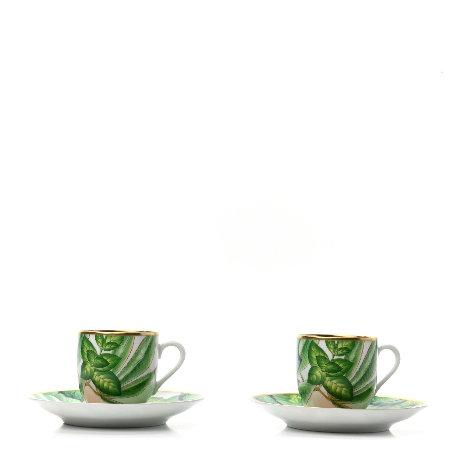 Hermes Porcelain Passifolia Coffee Cup And Saucer Set of 2 3 of 11