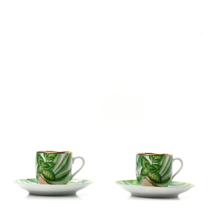 Hermes Porcelain Passifolia Coffee Cup And Saucer Set of 2 3 of 11
