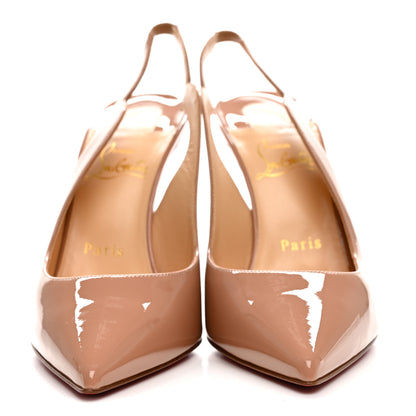 Christian Louboutin Patent Hot Chick Slingback 100 Pumps 39 Nude 3 of 8