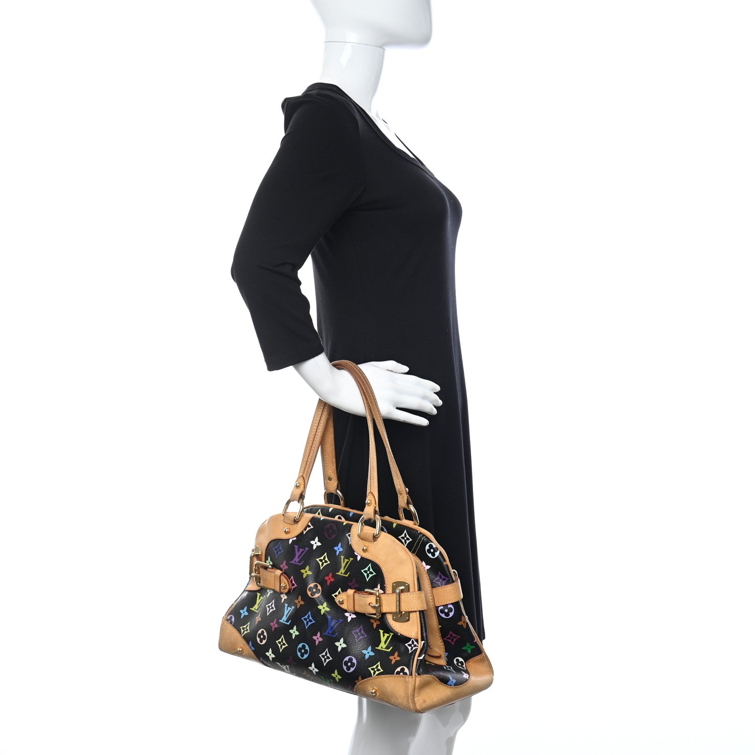 Louis Vuitton Monogram Multicolor Claudia Black 3 of 10