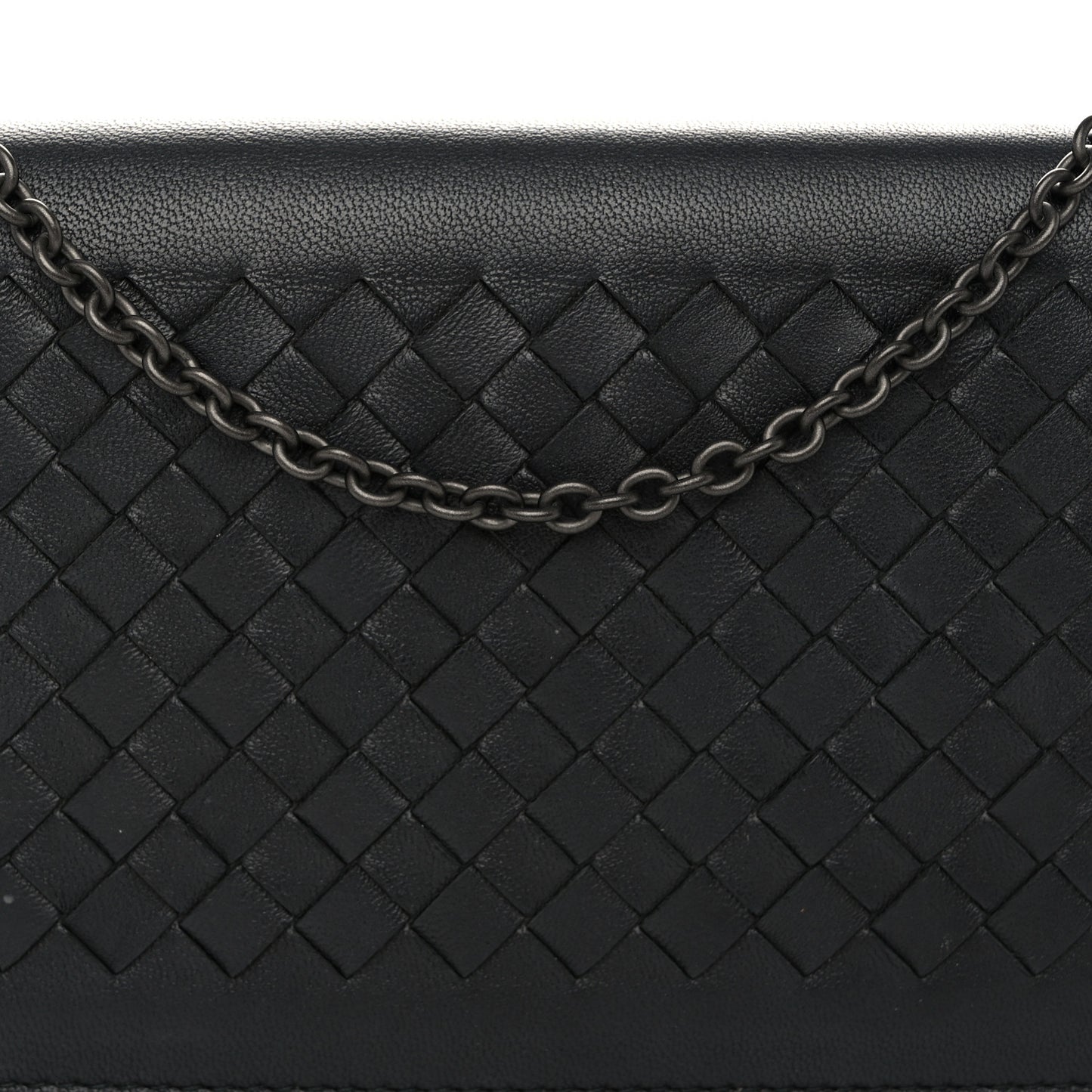 Nappa Intrecciato Continental Wallet on Chain Black