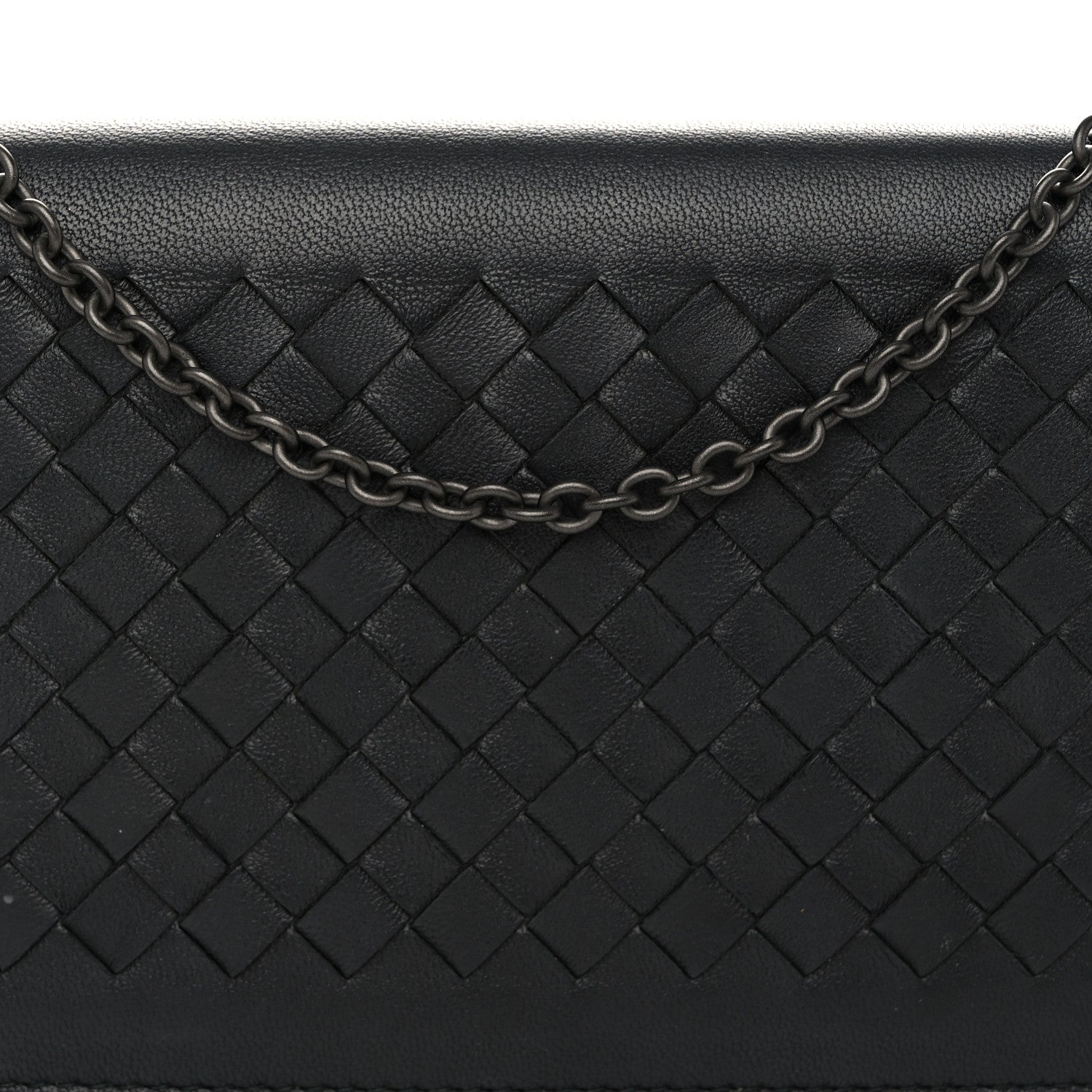 Bottega Veneta Nappa Intrecciato Continental Wallet on Chain Black 8 of 13