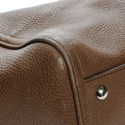 Gucci Pebbled Calfskin Medium Soho Shoulder Bag Brown 9 of 12