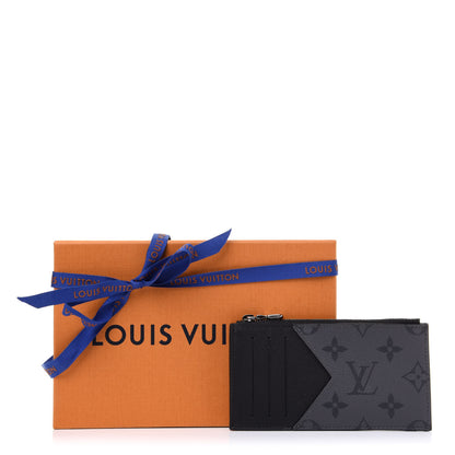 Louis Vuitton Reverse Monogram Eclipse Taiga Coin Card Holder 7 of 7