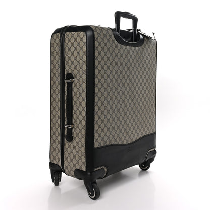 Gucci GG Supreme Monogram Four Wheel Suitcase Black 2 of 12