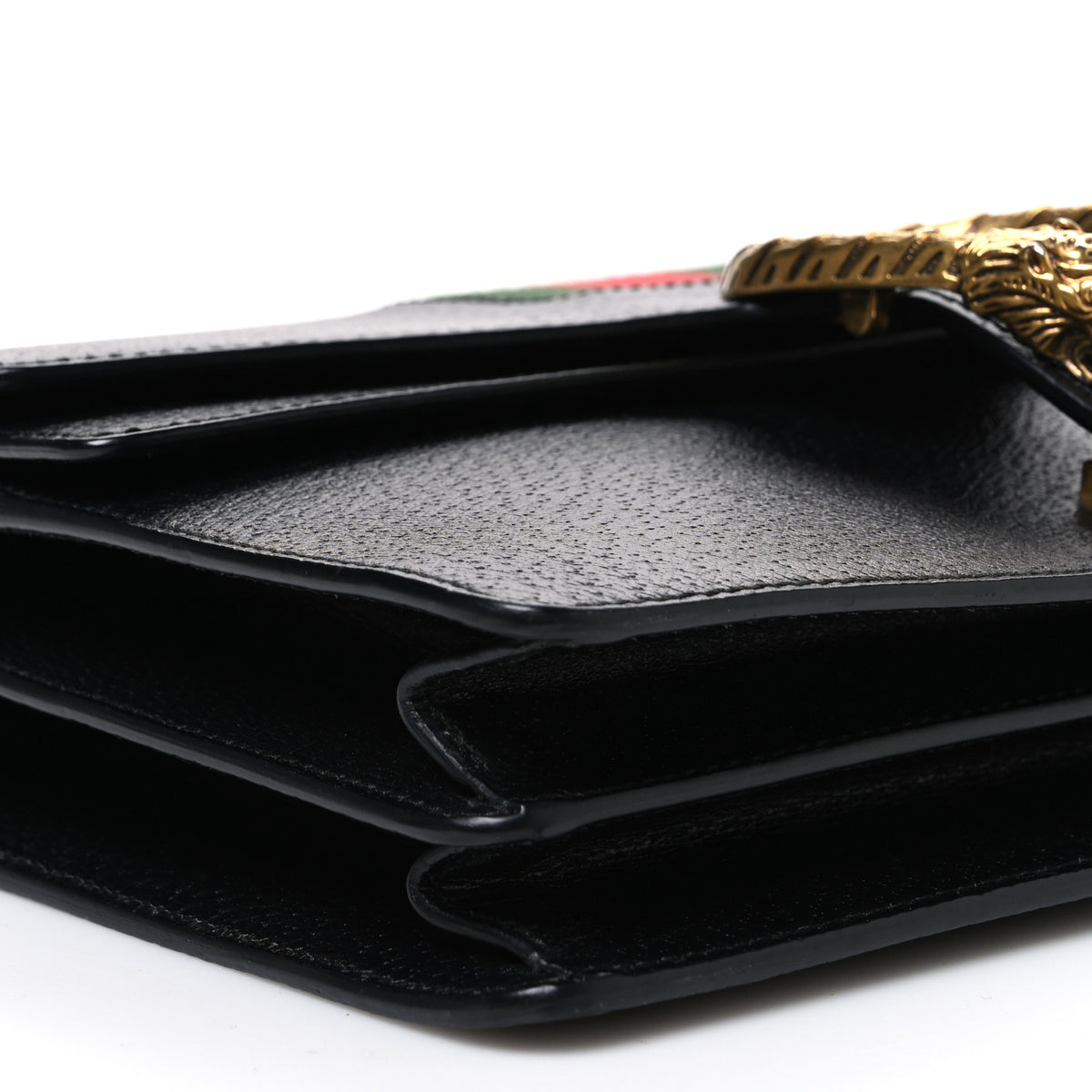 Gucci Calfskin Web Small Dionysus Shoulder Bag Black 9 of 10
