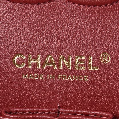 Chanel Iridescent Caviar Quilted Medium Double Flap Burgundy 8 of 12