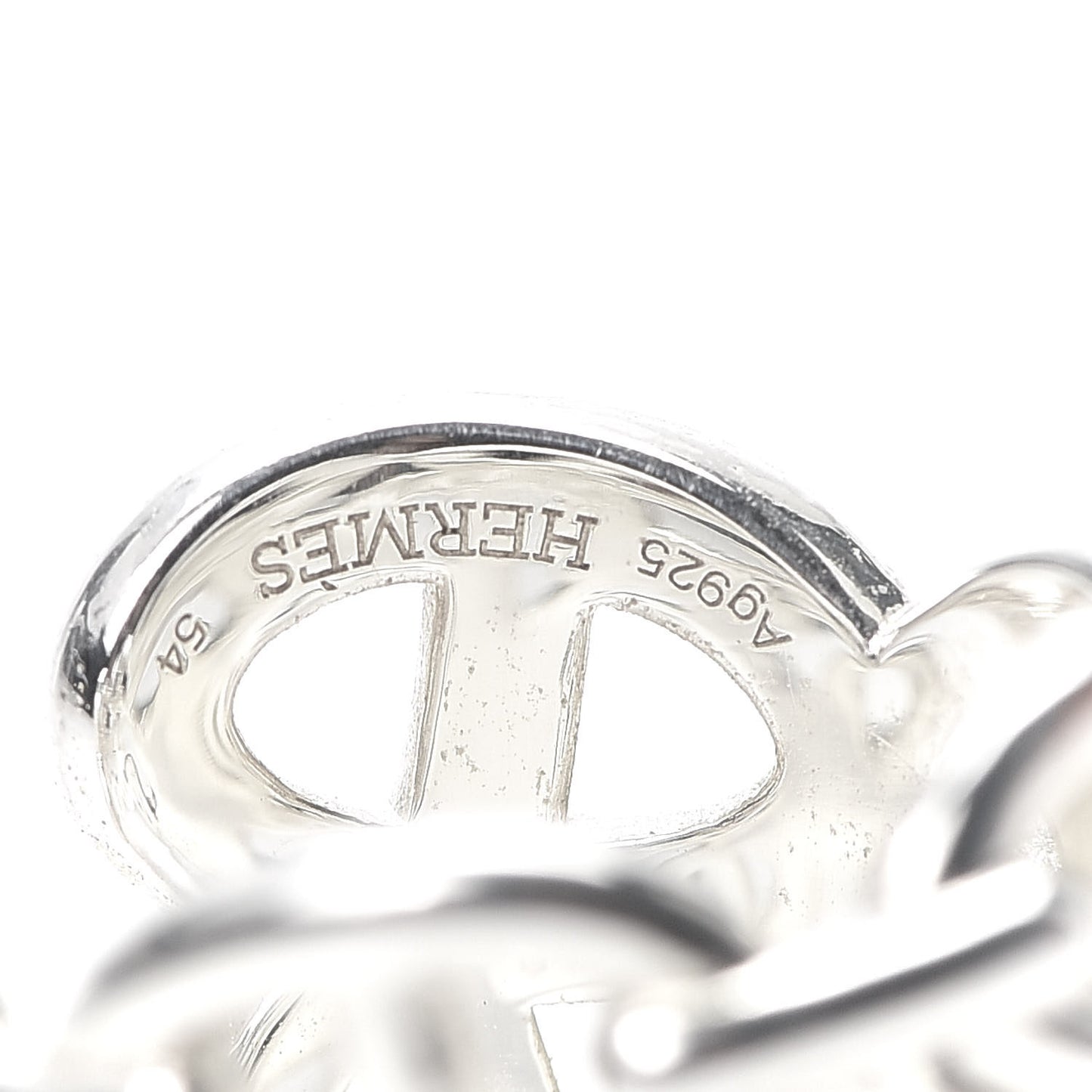 Sterling Silver GM Chaine d'Ancre Enchainee Band Ring 54 6.75