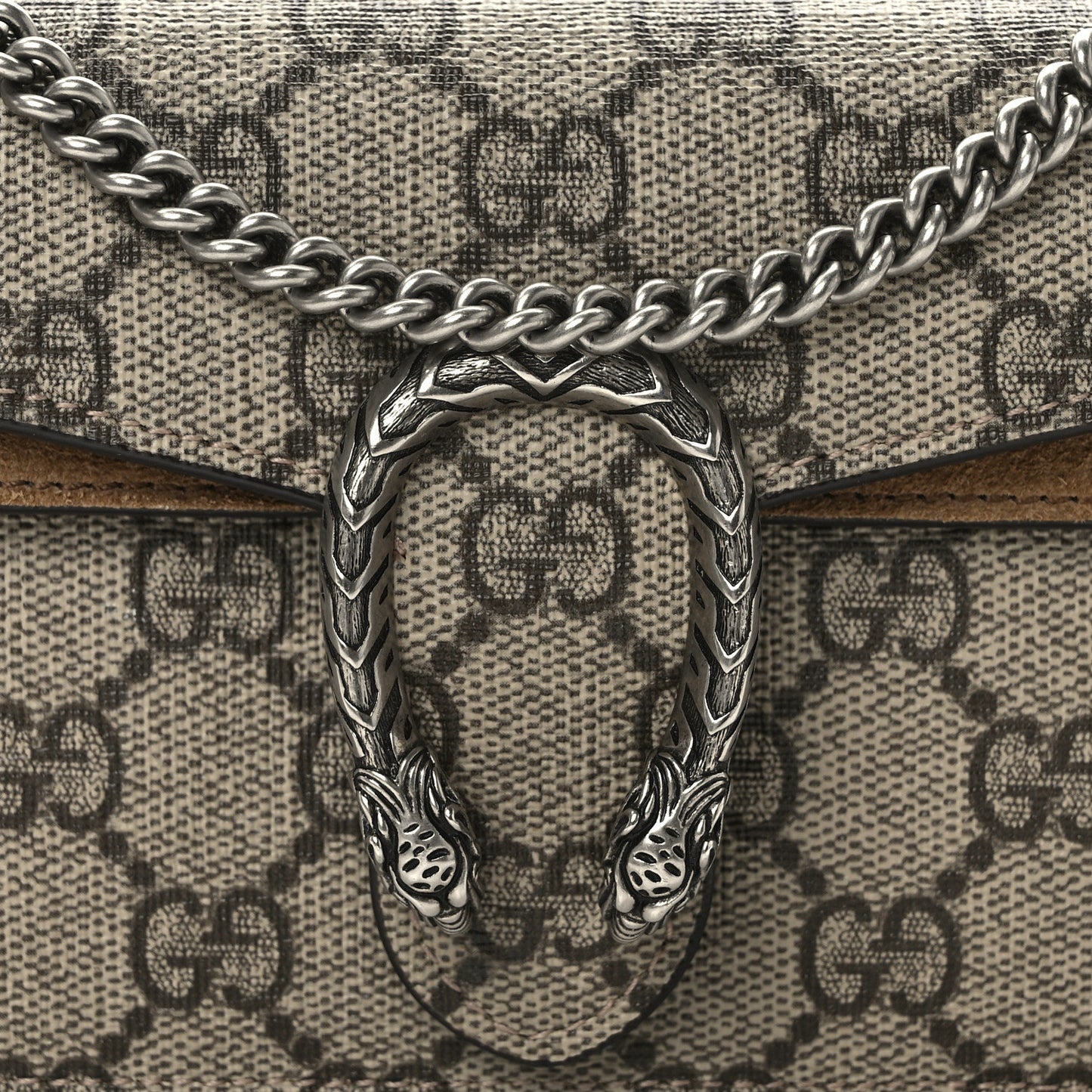 GG Supreme Monogram Super Mini Dionysus Shoulder Bag Taupe