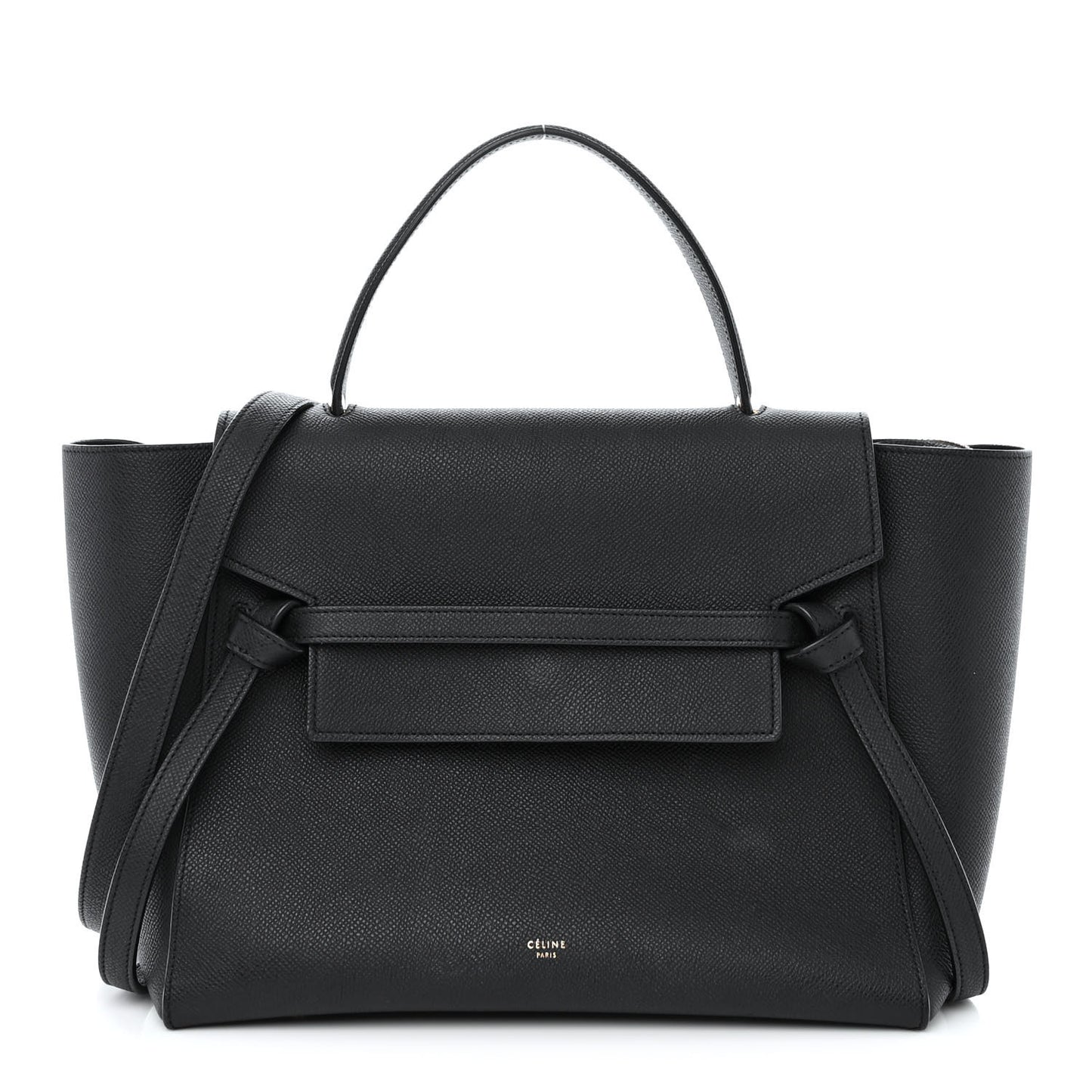 Grained Calfskin Mini Belt Bag Black