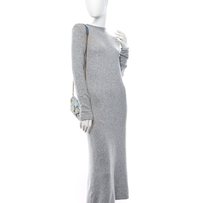 Louis Vuitton Embroidered Monogram Denim New Wave Chain Pochette Blue 2 of 10