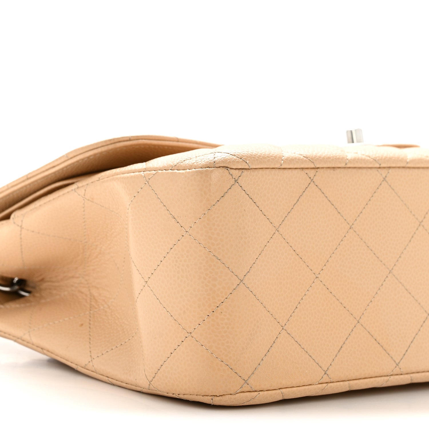 Chanel Caviar Quilted Jumbo Double Flap Beige Clair 9 of 14
