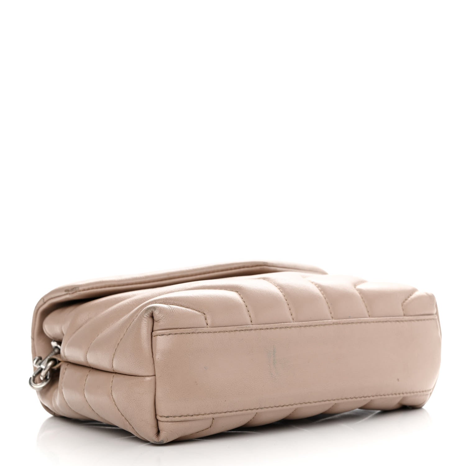 Saint Laurent Calfskin Y Quilted Monogram Toy Loulou Crossbody Bag Dark Beige 4 of 14