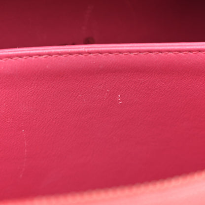 Chanel Caviar Quilted Small CC Filigree Vanity Case Red Dark Pink 12 of 15