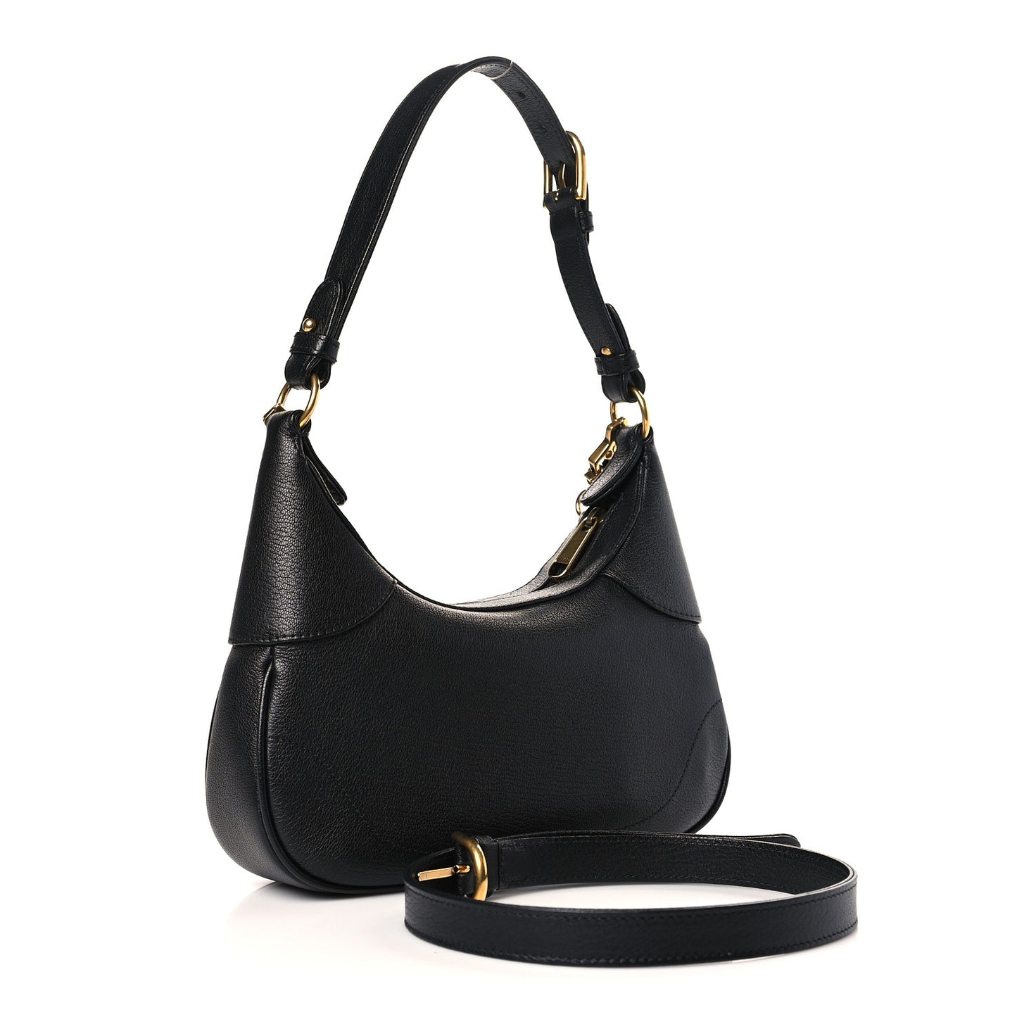Goatskin Small Aphrodite Shoulder Bag Black