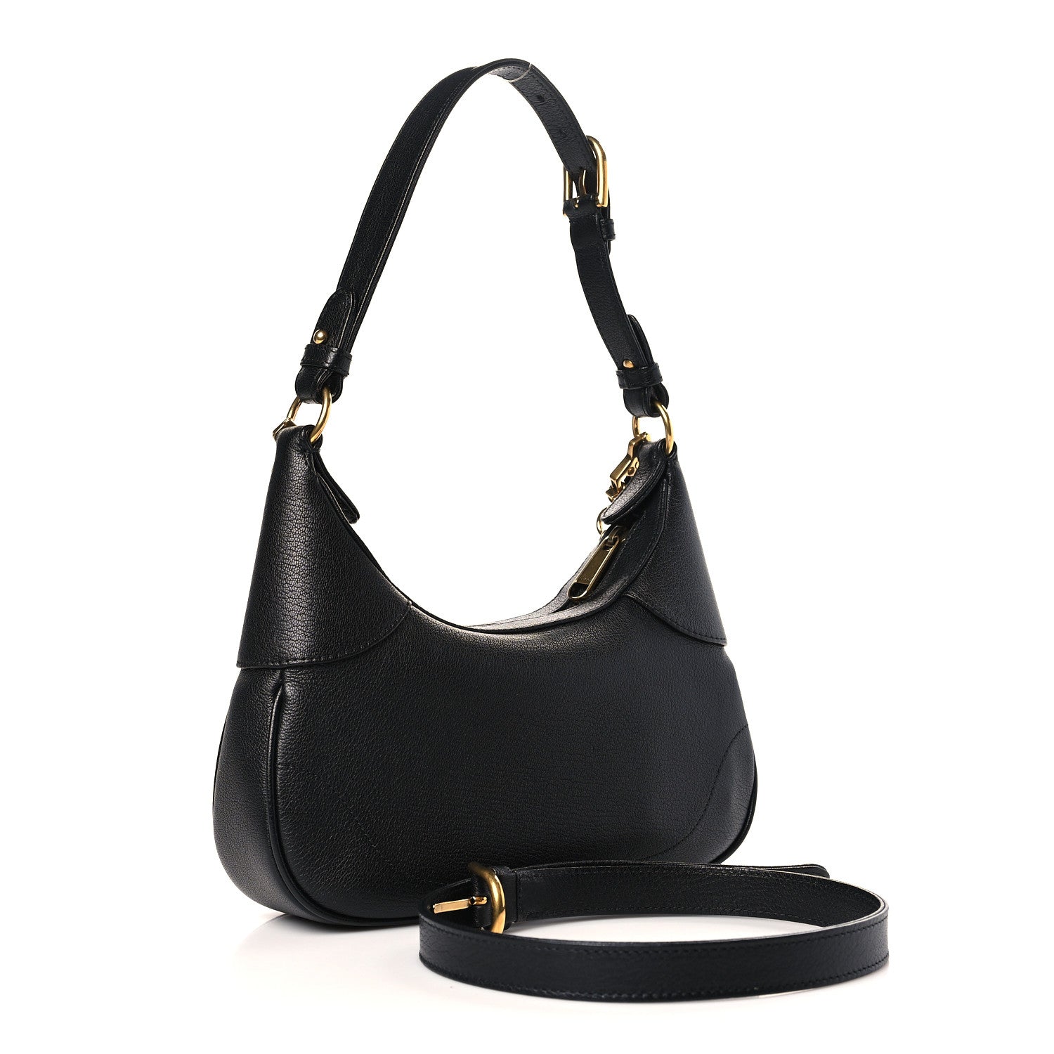 Gucci Goatskin Small Aphrodite Shoulder Bag Black 3 of 9