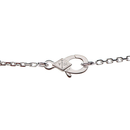 Van Cleef & Arpels 18K White Gold Chalcedony Vintage Alhambra Pendant Necklace 4 of 6