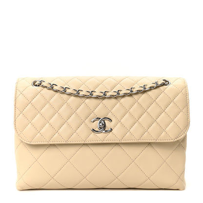 Chanel Calfskin Quilted In the Business Flap Bag Light Beige 1 of 10