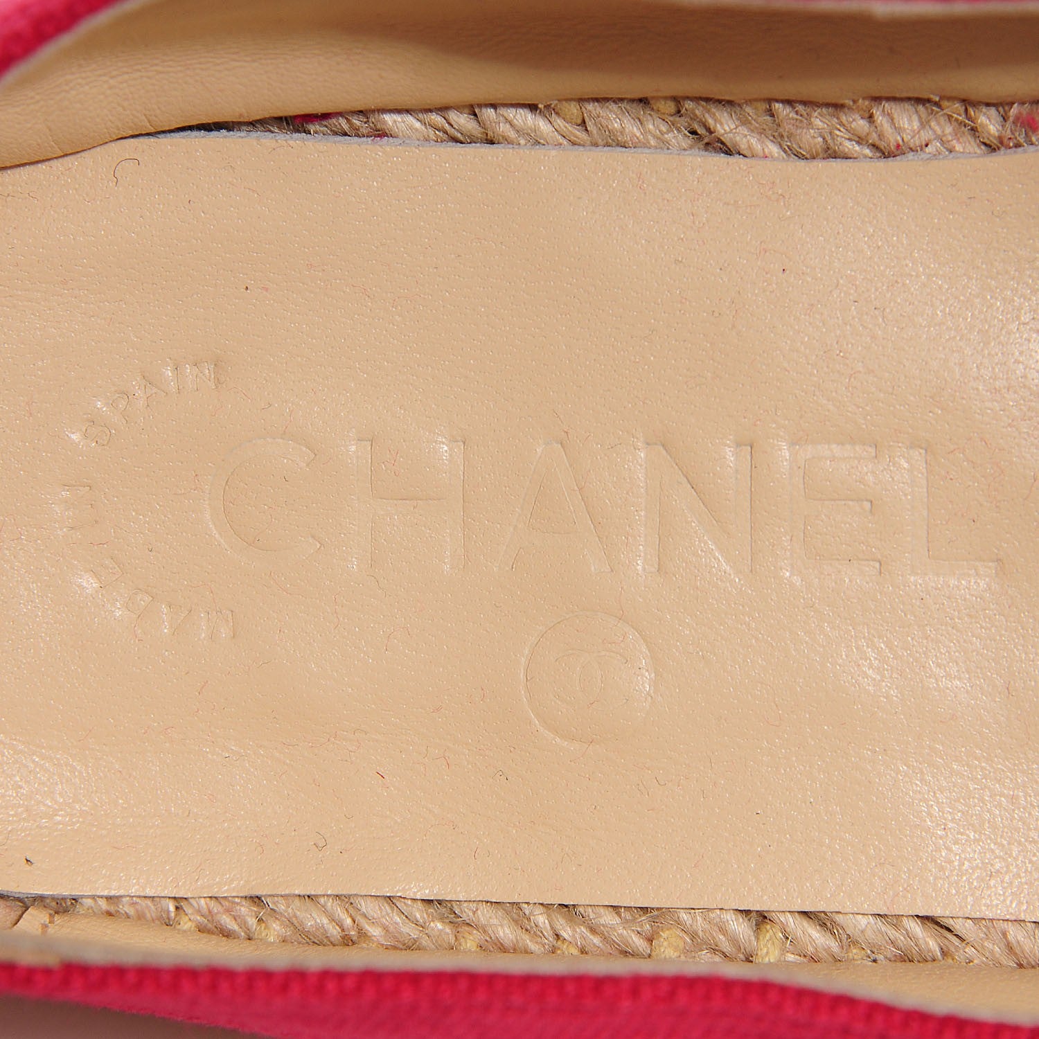 Chanel Toile CC Espadrilles 38 Red Black 7 of 7