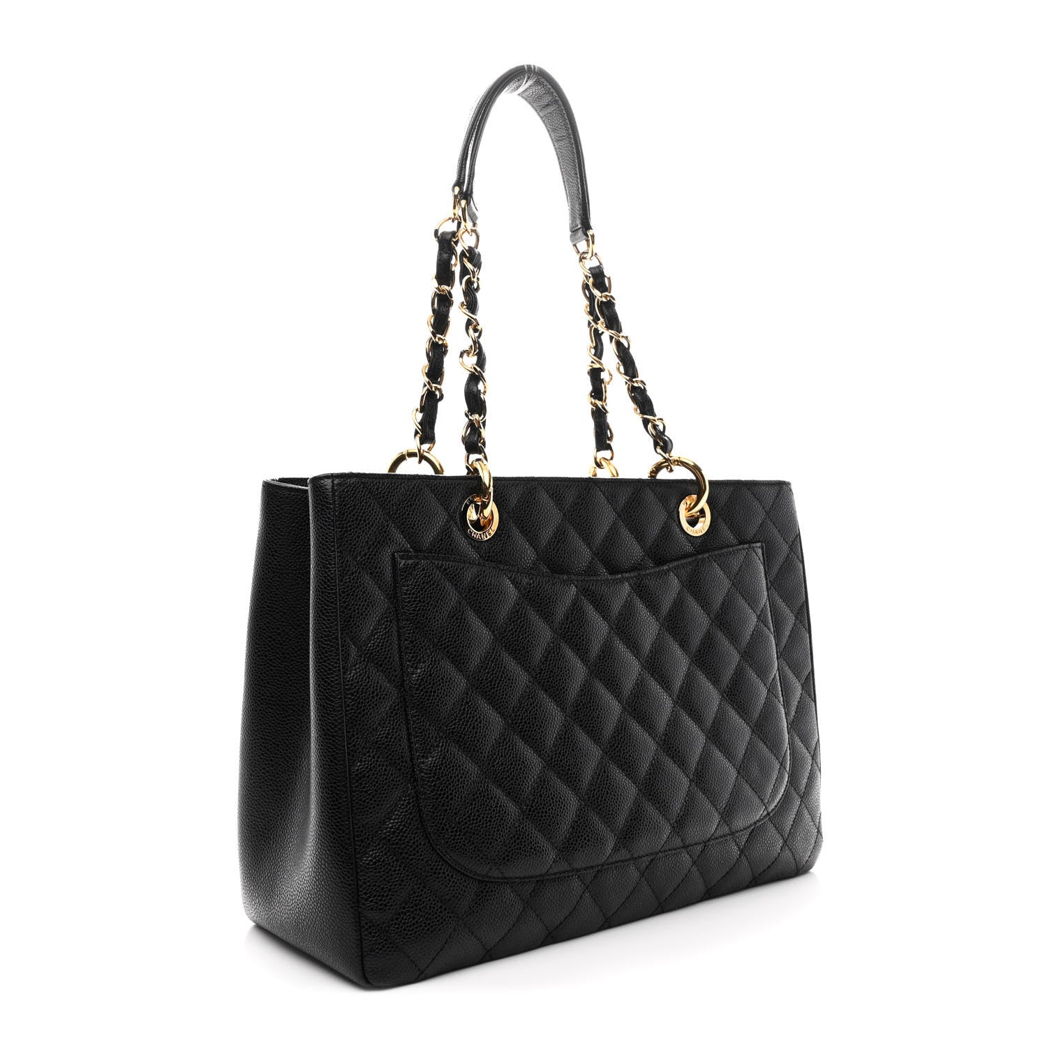 Chanel Caviar Quilted Grand Shopping Tote GST Black 3 of 11