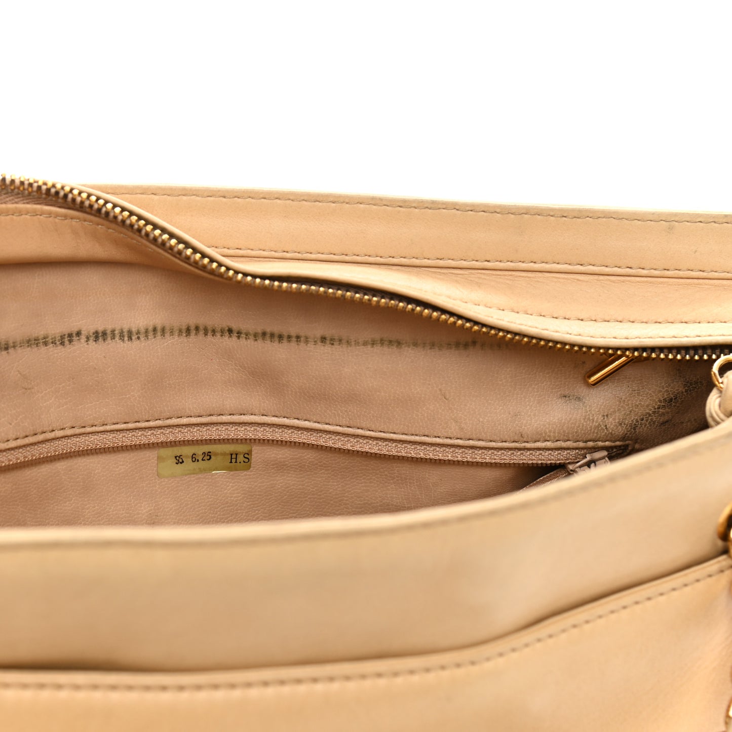 Lambskin CC Shoulder Bag Beige