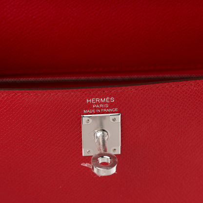 Hermes Epsom Kelly Sellier 25 Rouge De Coeur 6 of 11