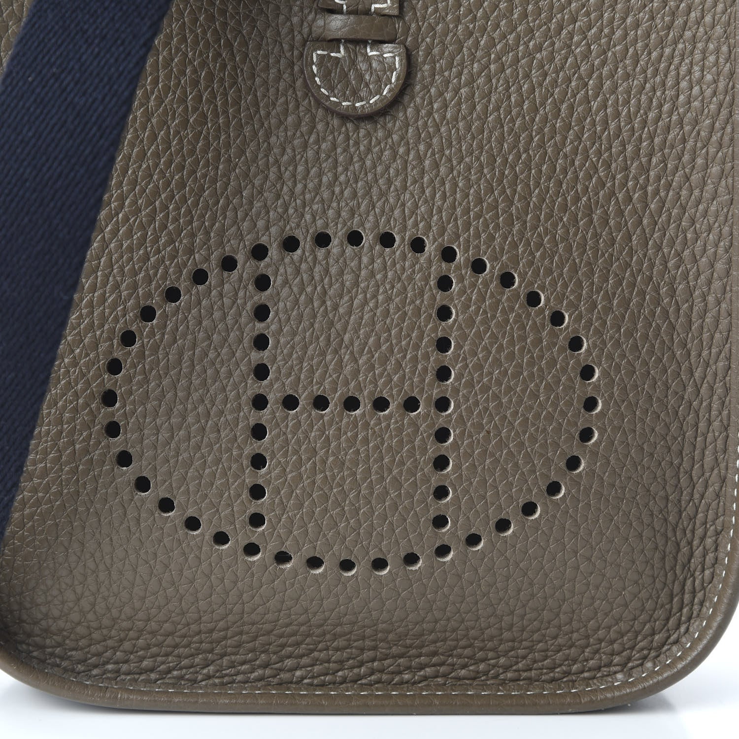 Hermes Taurillon Clemence Amazone Evelyne TPM Etoupe Bleu Indigo 9 of 10
