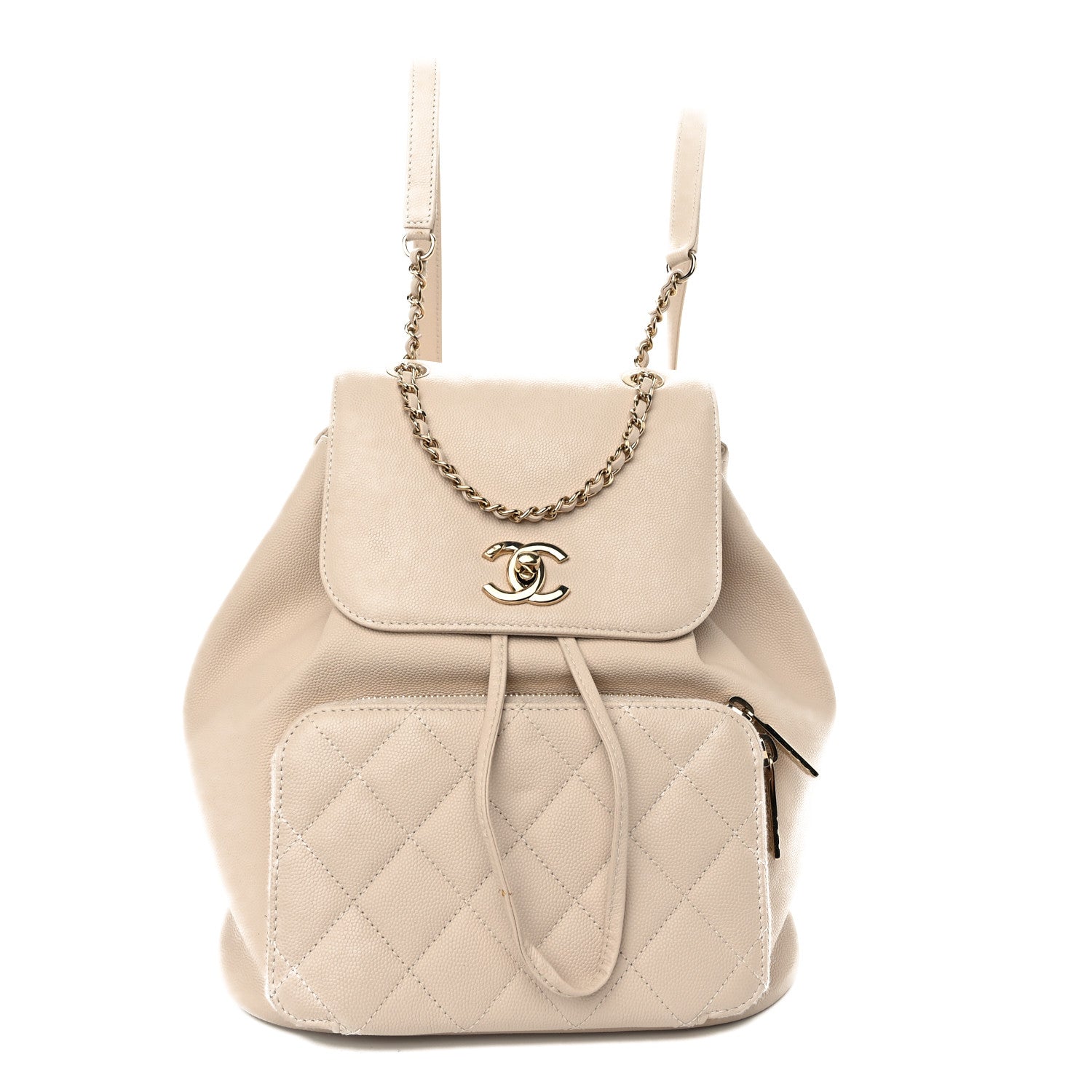 Chanel Caviar Quilted Business Affinity Backpack Light Beige 1 of 11