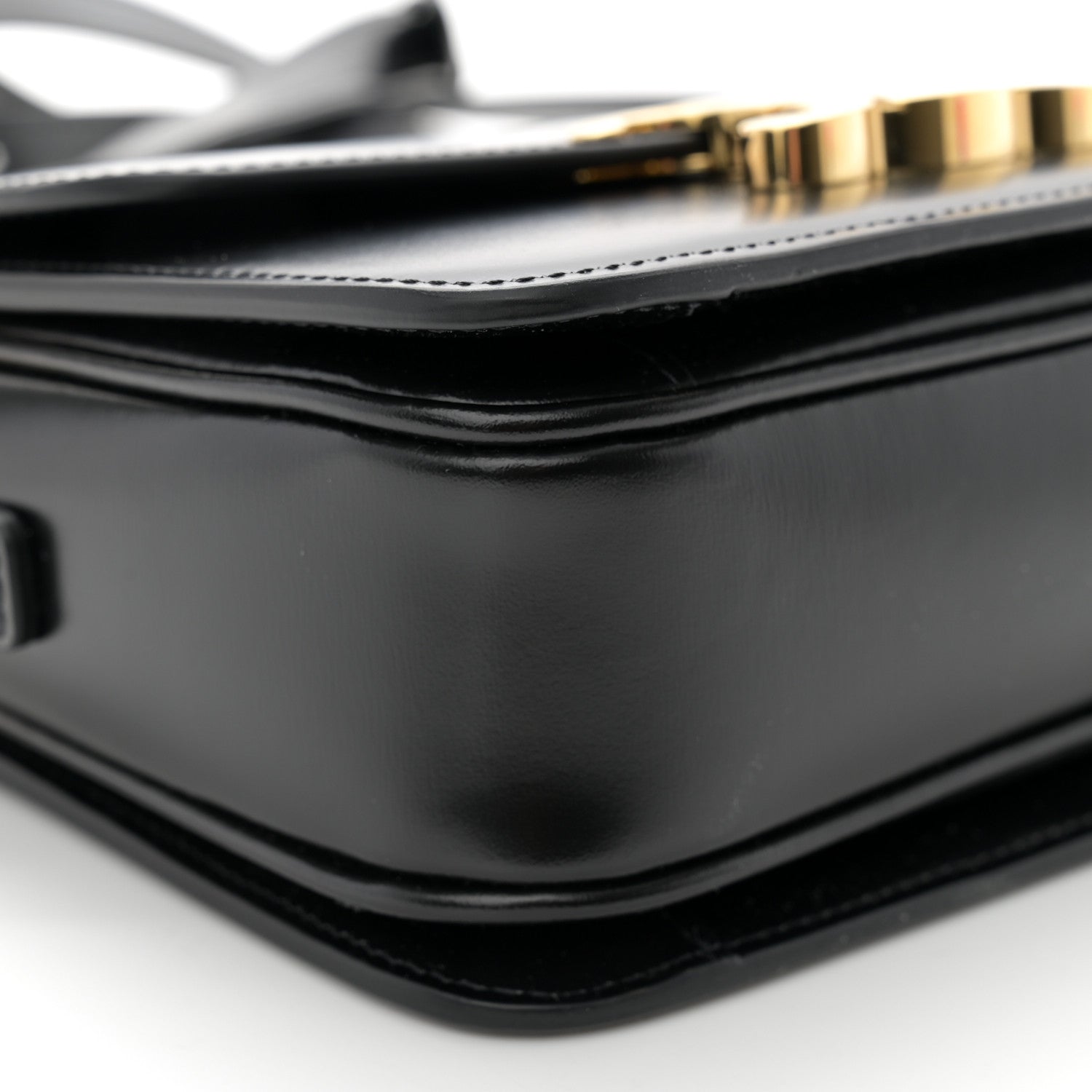 Celine Shiny Calfskin Teen Triomphe Black 9 of 10