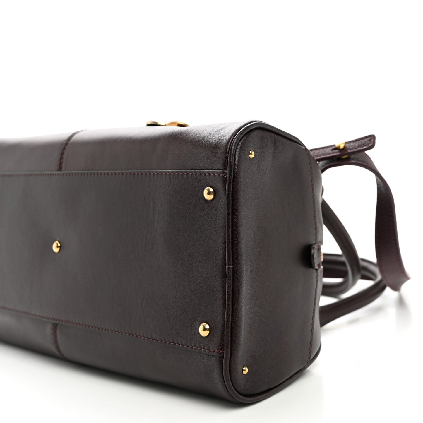 Smooth Calfskin Charms Bowling Bag Perfect Plum