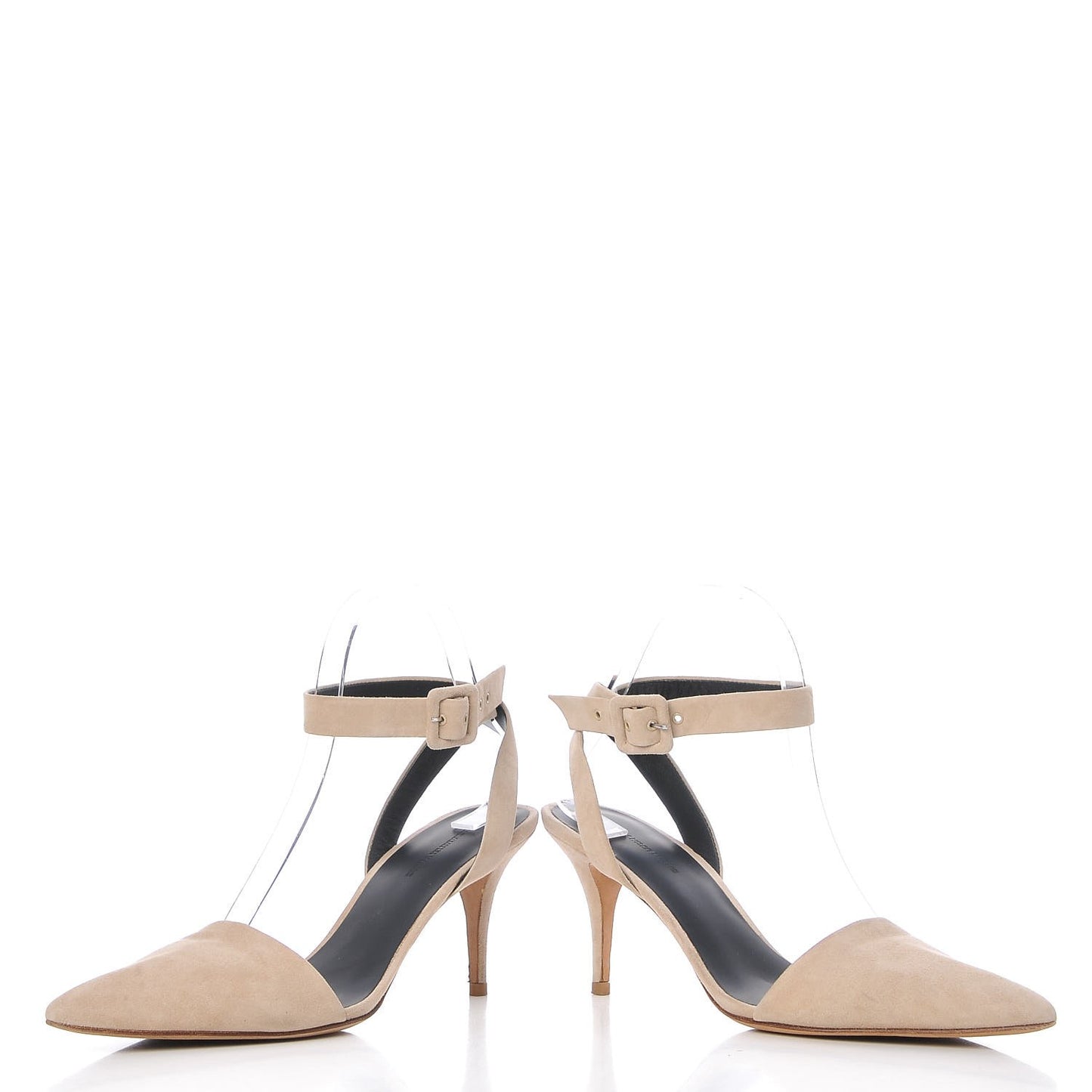 Suede Lovisa Ankle Strap Pumps 38 Beige