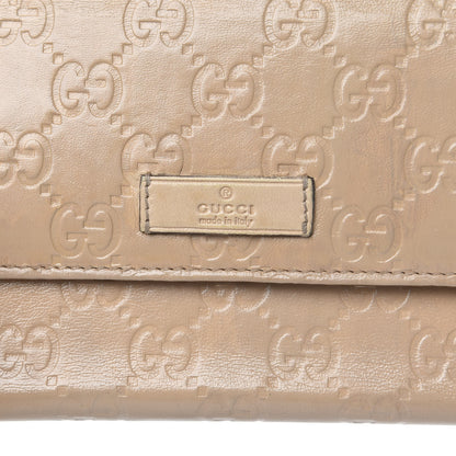 Gucci Patent Guccissima Joy Continental Snap Oranizer Wallet Beige 9 of 13