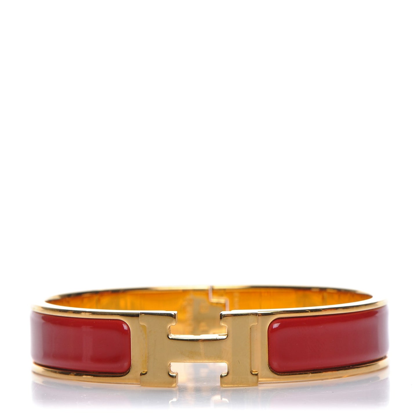 Enamel Narrow Clic Clac H Bracelet PM Red