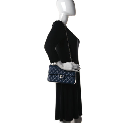 Chanel Caviar Quilted Small Double Flap Light Blue 2 of 11