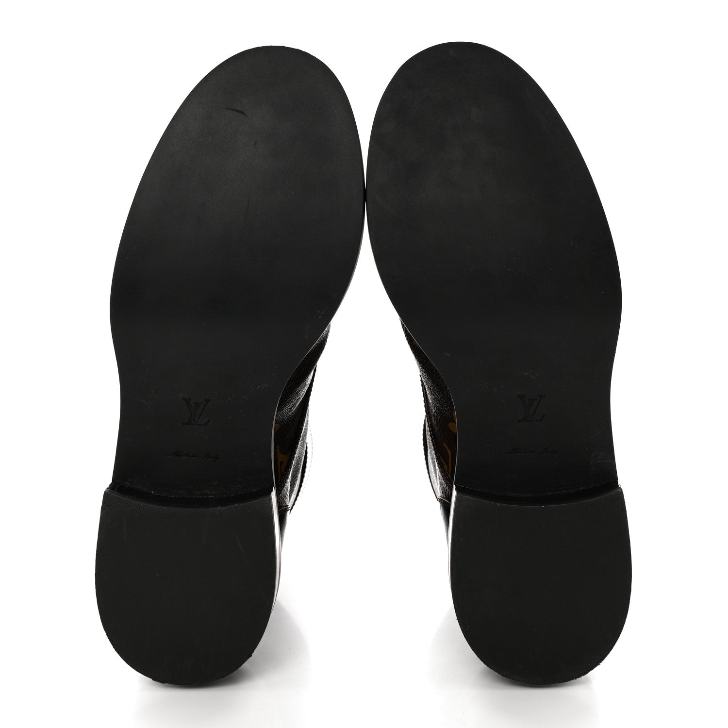 Louis Vuitton Calfskin Monogram Wonderland Flat Ranger Boots 38.5 Black 5 of 12