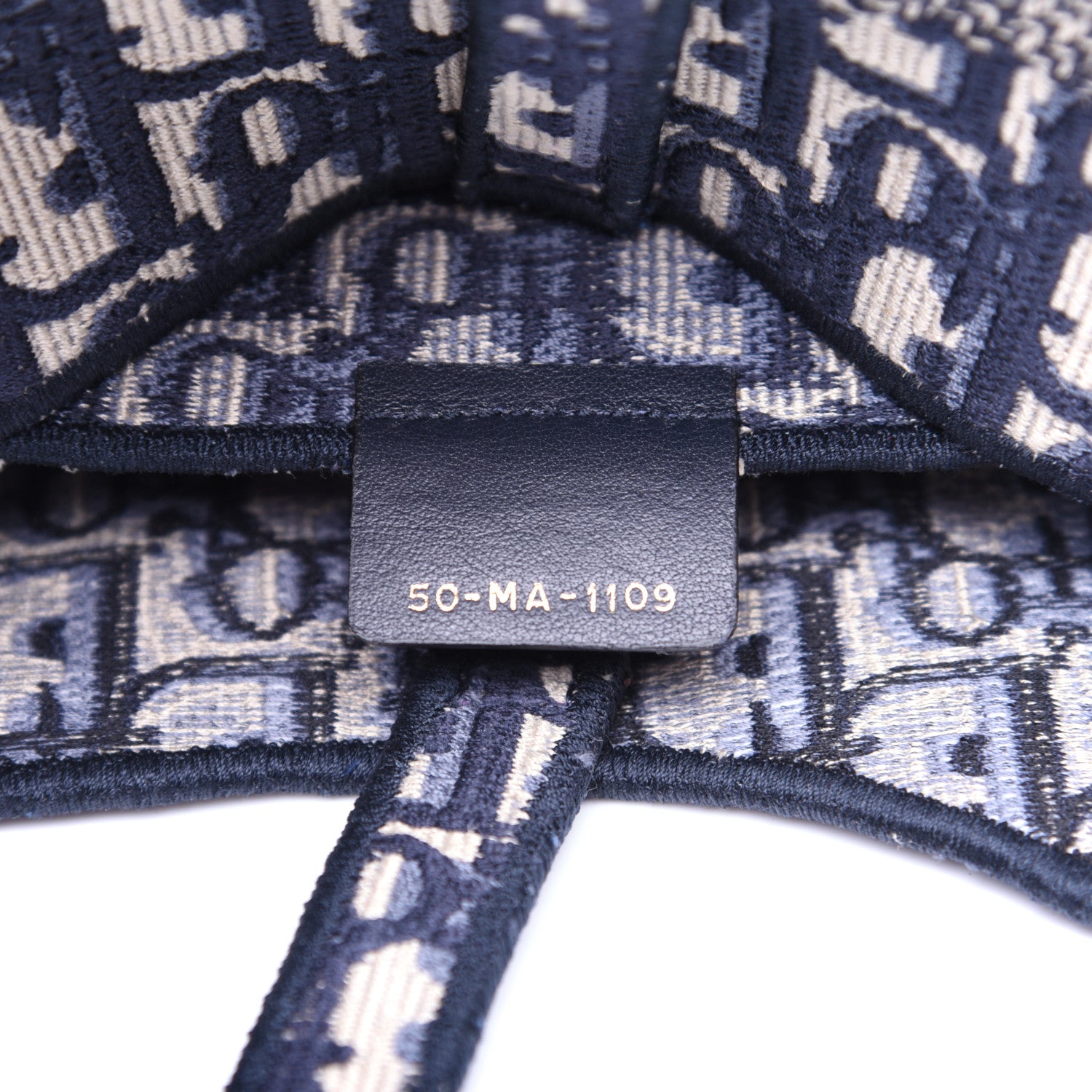 Christian Dior Oblique Slim Saddle Pouch Blue 9 of 12