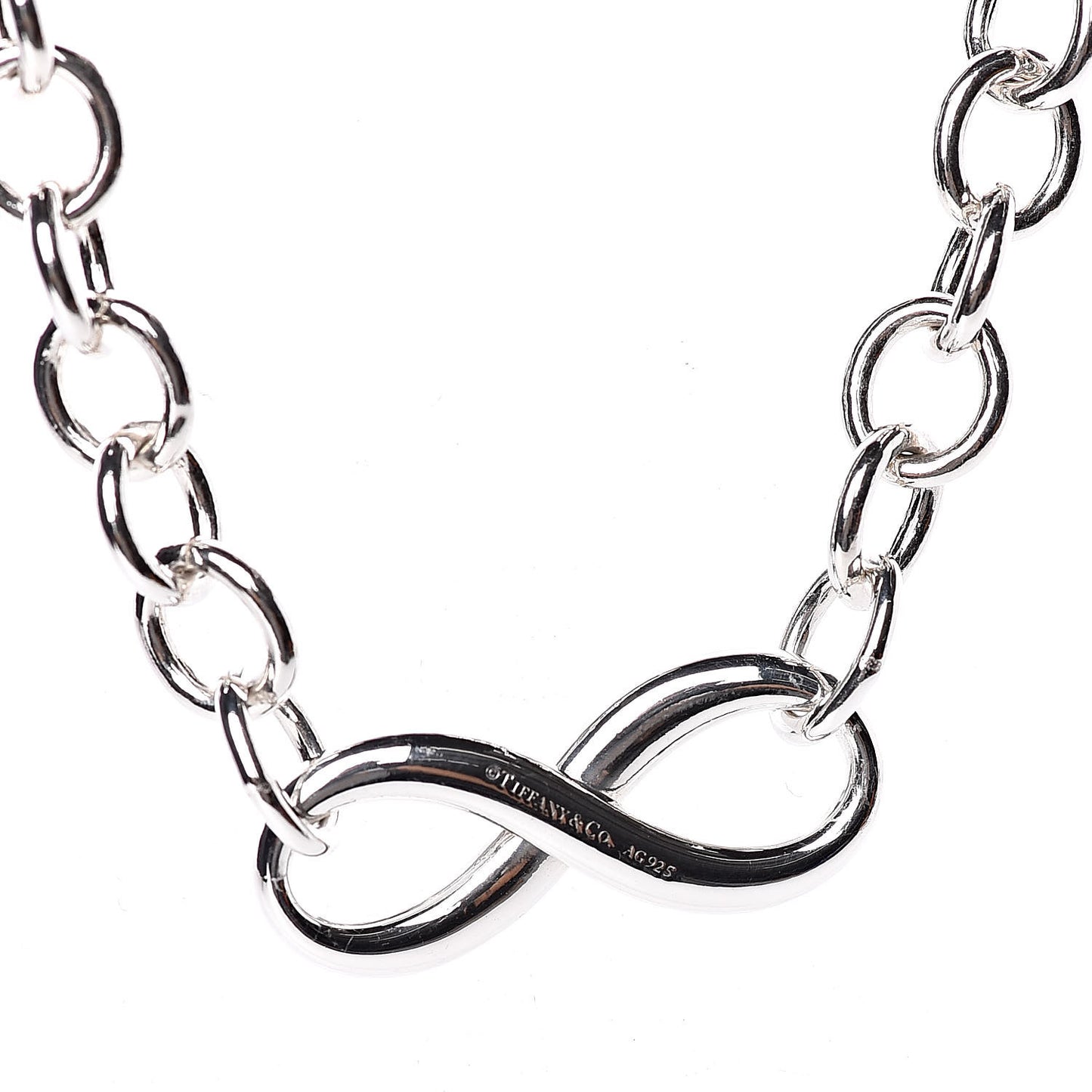 Sterling Silver Infinity Link Necklace