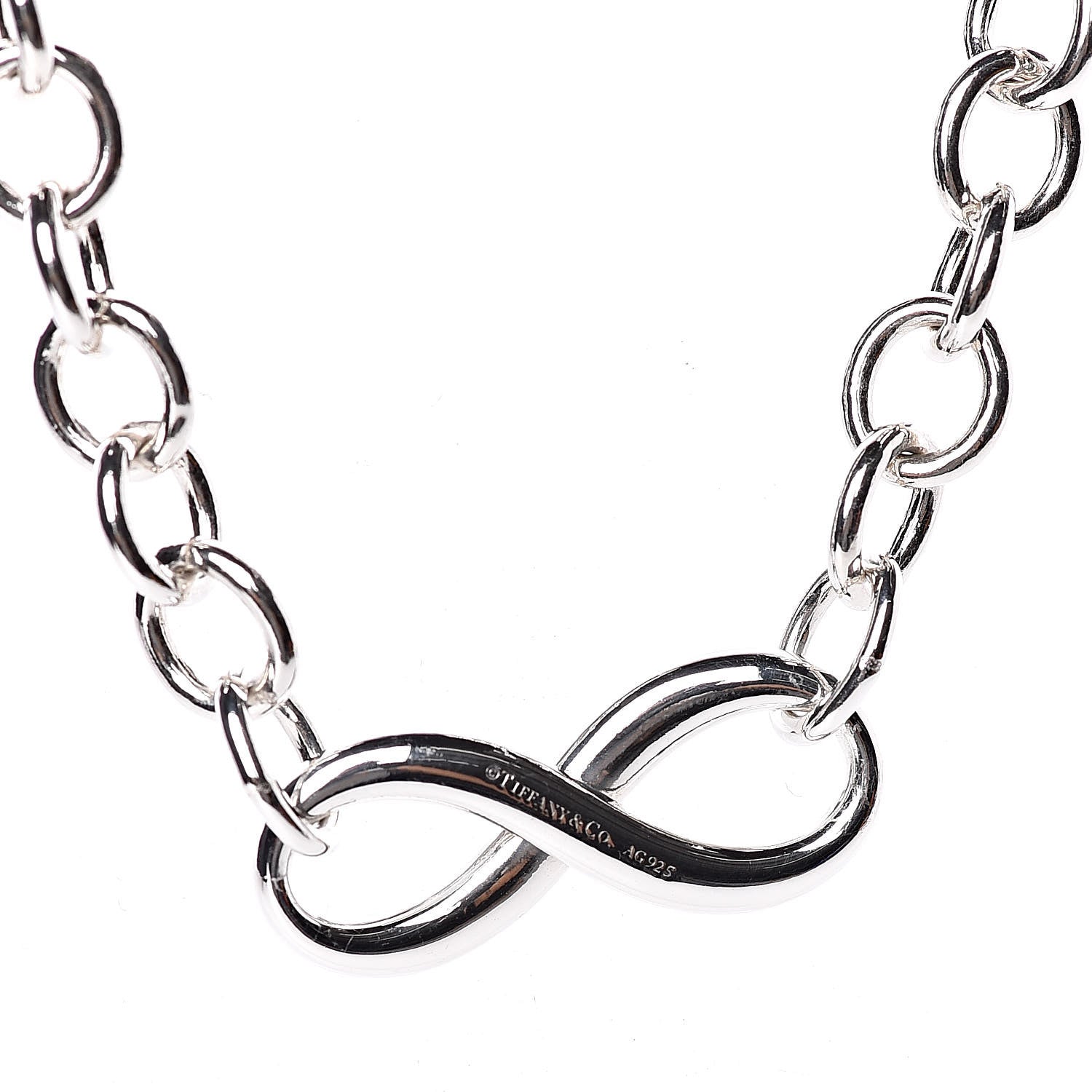 Tiffany Sterling Silver Infinity Link Necklace 5 of 5