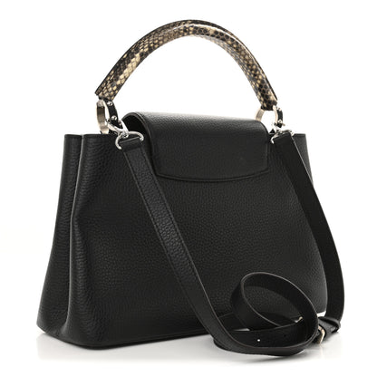 Louis Vuitton Taurillon Snakeskin Capucines PM Black 3 of 11