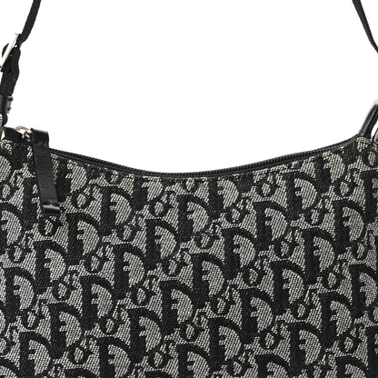 Christian Dior Monogram Shoulder Bag Pochette Black 7 of 10