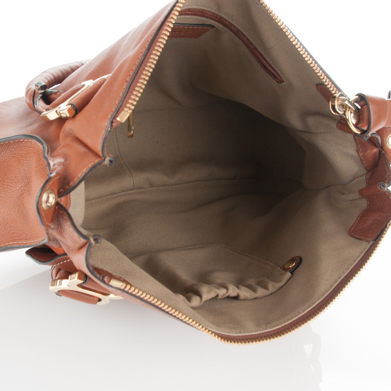Chloe Calfskin Medium Marcie Nude Satchel Tobacco 5 of 8